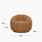 Ivy Swivel Armchair | Speckled Honey Sustainable Boucle & Walnut