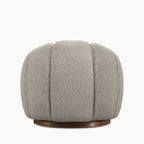 Ivy Swivel Armchair | Speckled Stone Sustainable Boucle & Walnut