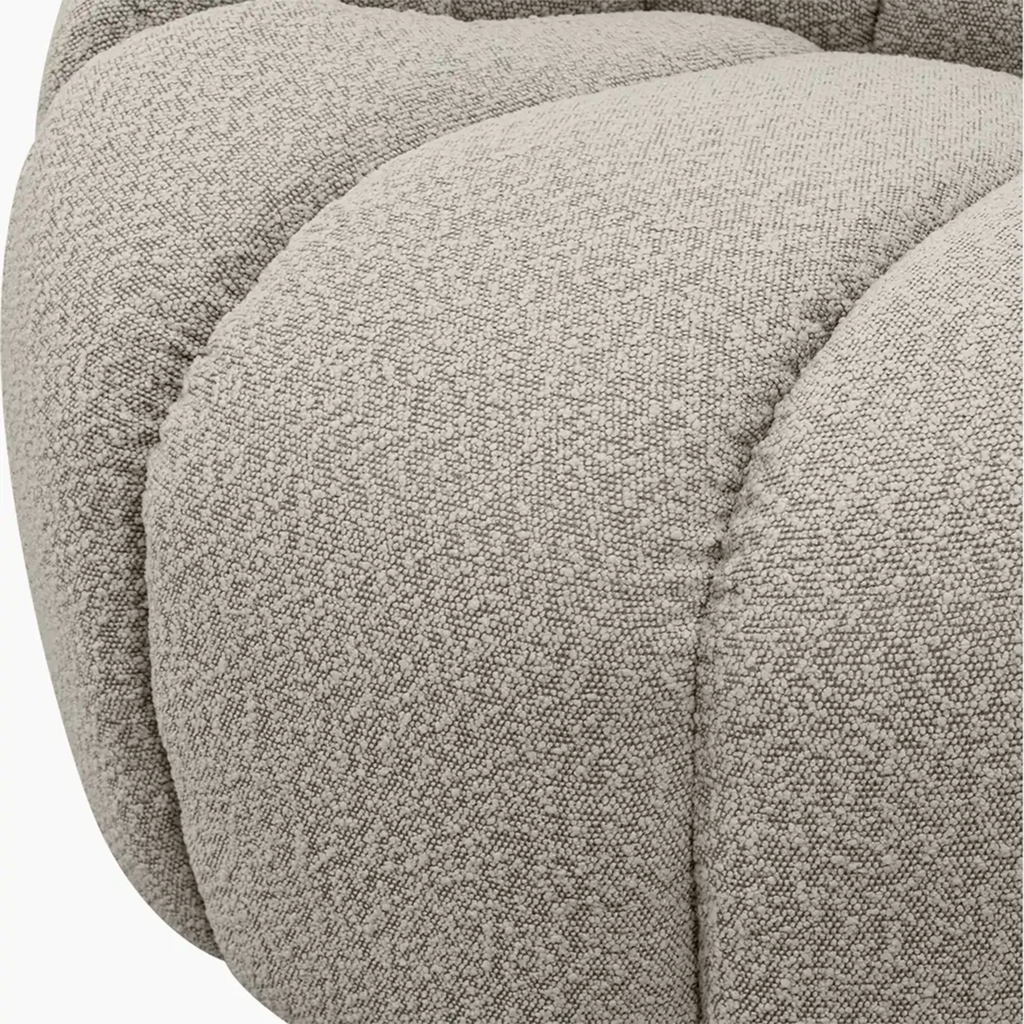 Ivy Swivel Armchair | Speckled Stone Sustainable Boucle & Walnut