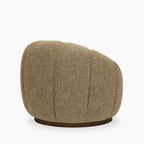 Ivy Swivel Armchair | Speckled Cappuccino Boucle & Walnut