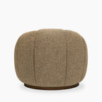 Ivy Swivel Armchair | Speckled Cappuccino Boucle & Walnut