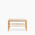 Alvin Wooden Bench | Natural Weave & Oak
