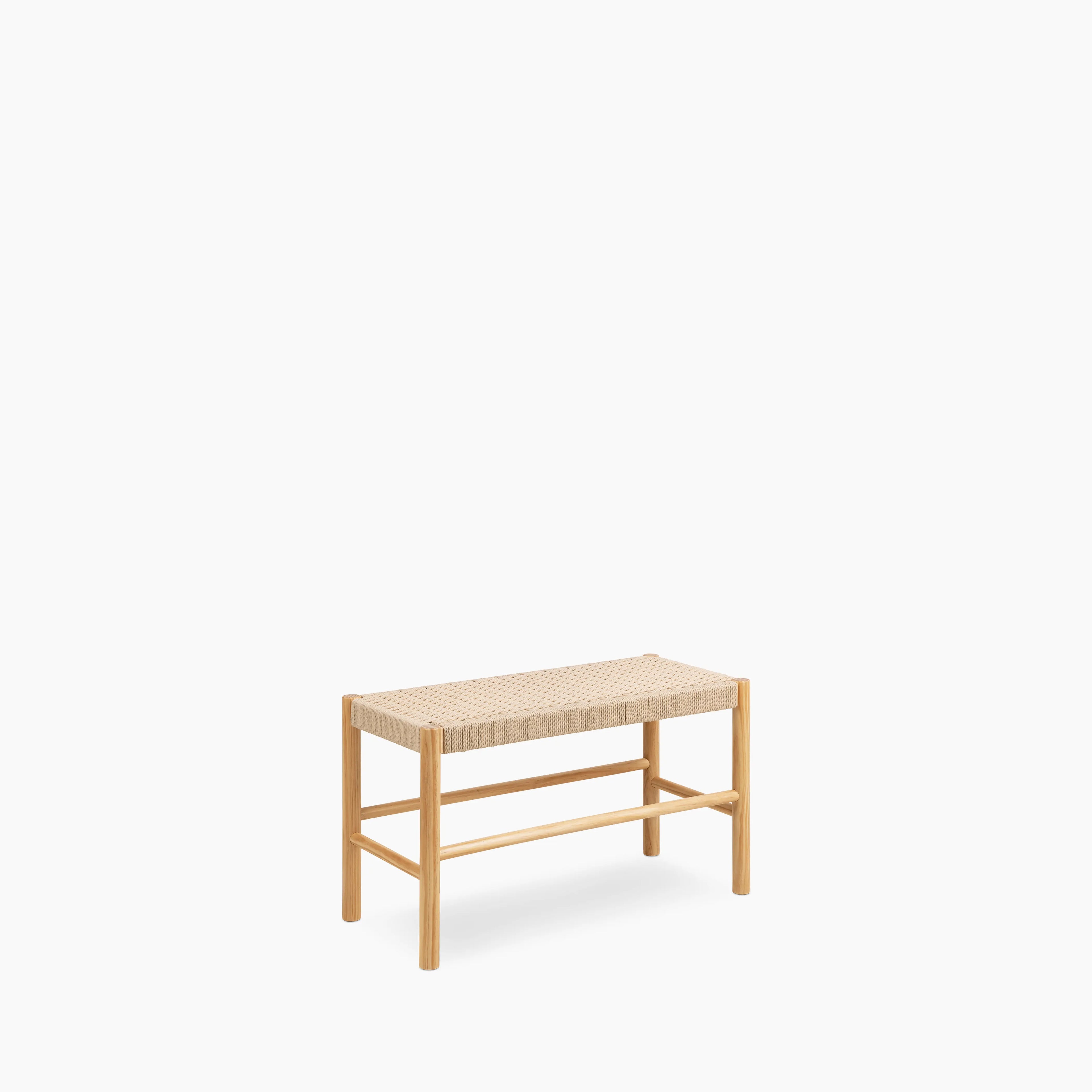 Alvin Wooden Bench | Natural Weave & Oak