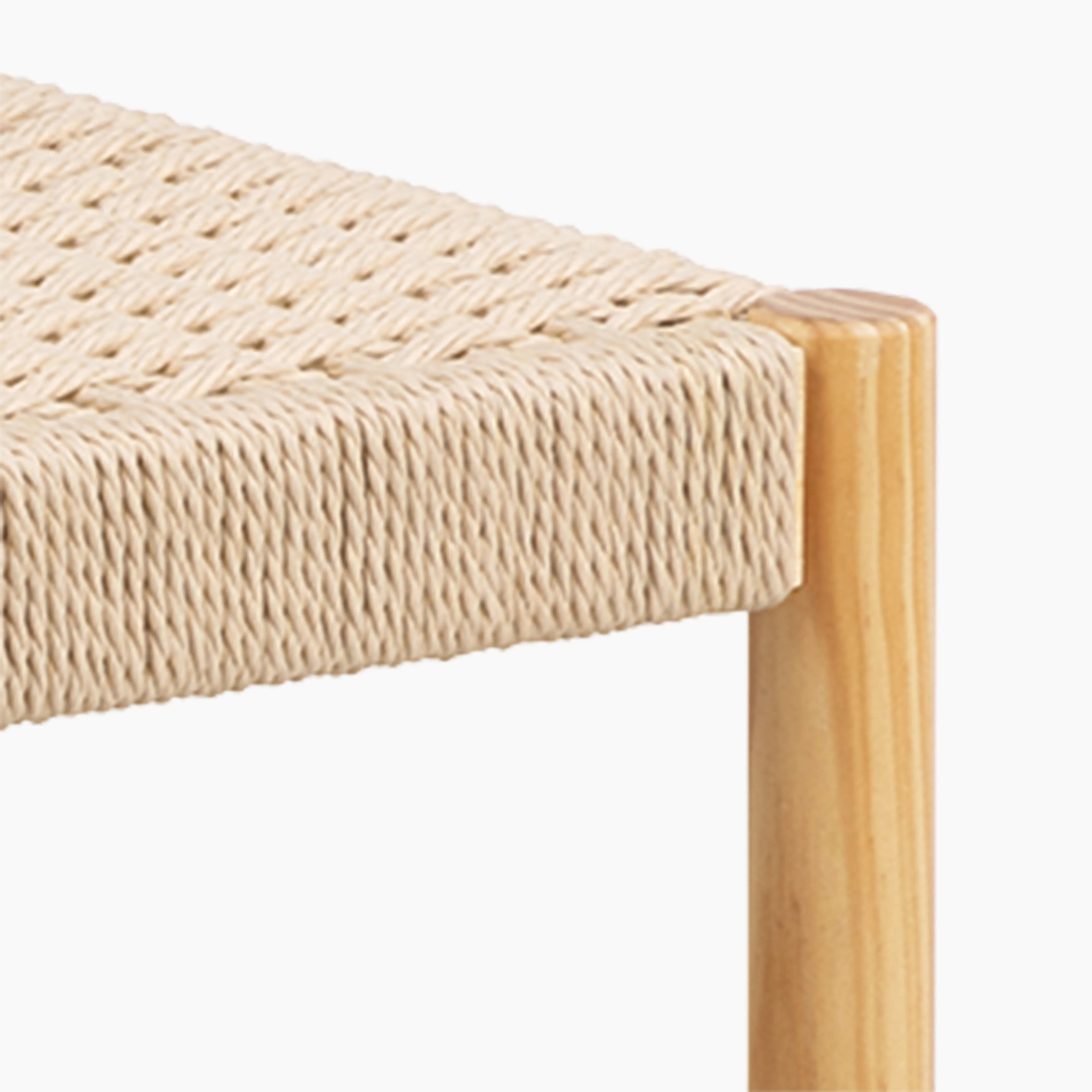 Alvin Wooden Bench | Natural Weave & Oak