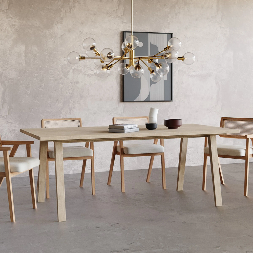 A Line 8-10 Seat Rectangle Wooden Extendable Dining Table | Oak