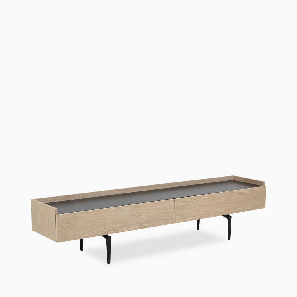 Connect Wooden TV Stand | Oak & Black