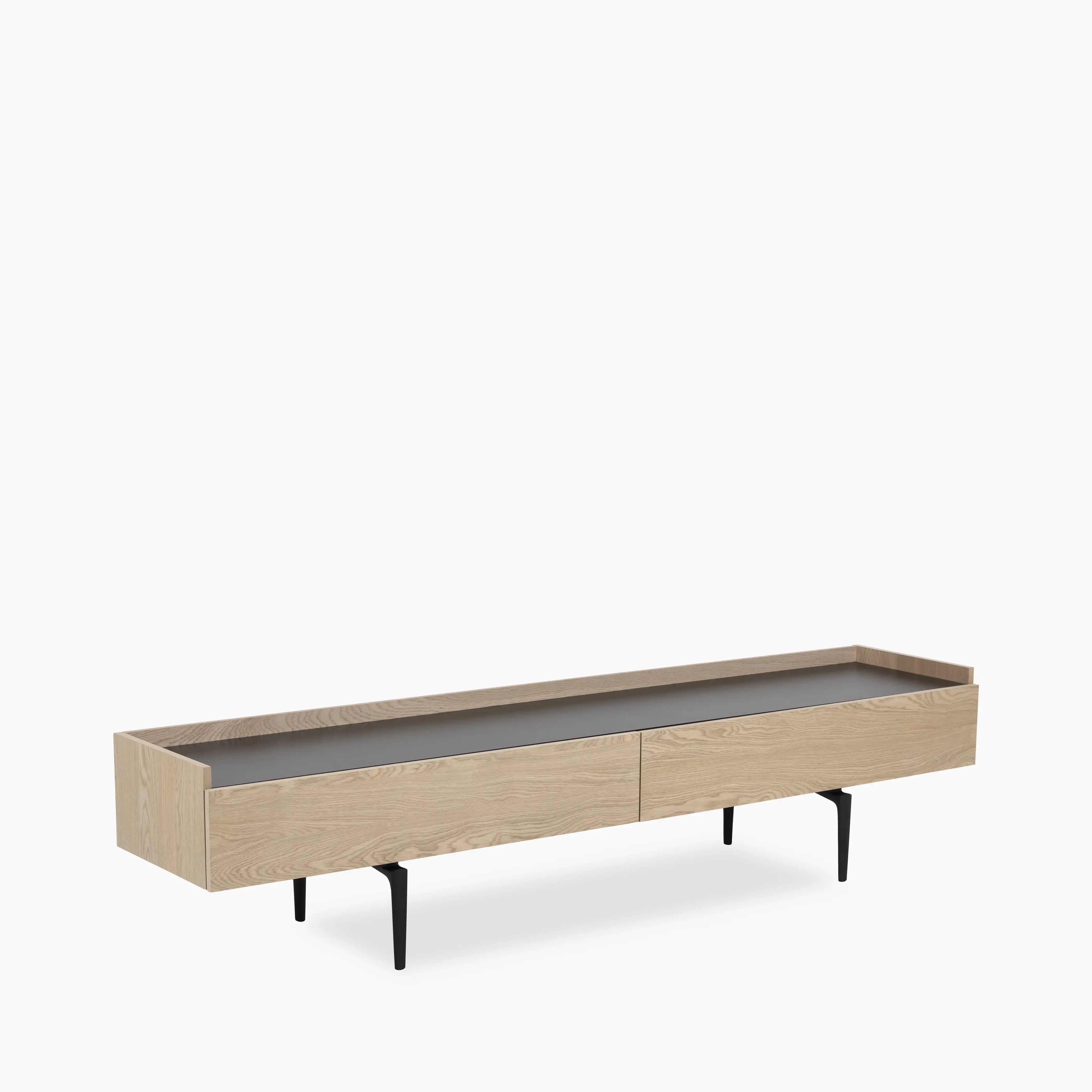 Connect Wooden TV Stand | Oak & Black