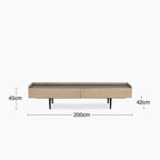 Connect Wooden TV Stand | Oak & Black