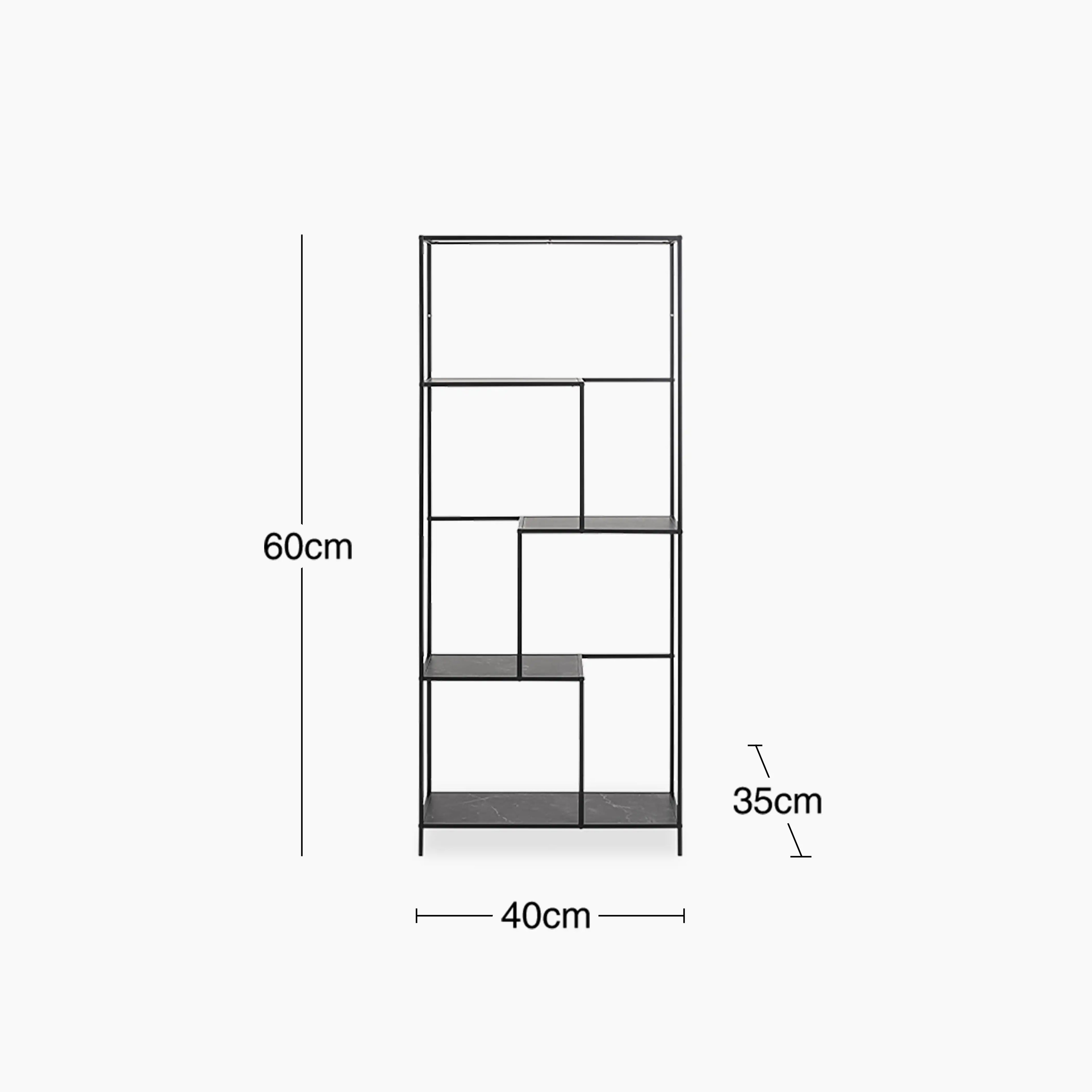 Infinity Wooden Bookcase | Black