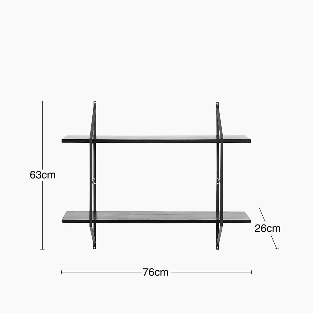 Belfast Small Wooden Shelf | Black
