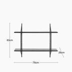 Belfast Small Wooden Shelf | Black