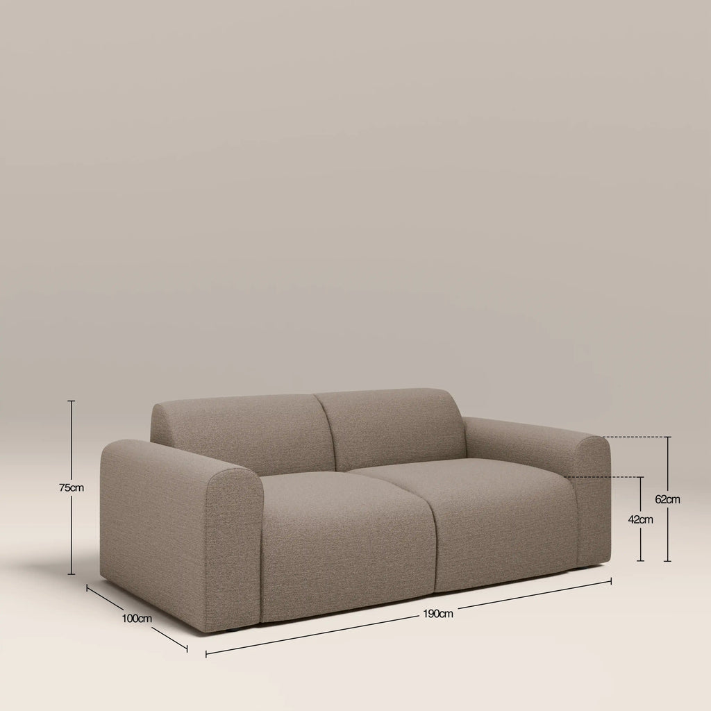 Celeste 2 Seater Sofa | Ecru Boucle