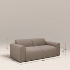 Celeste 2 Seater Sofa | Ecru Boucle