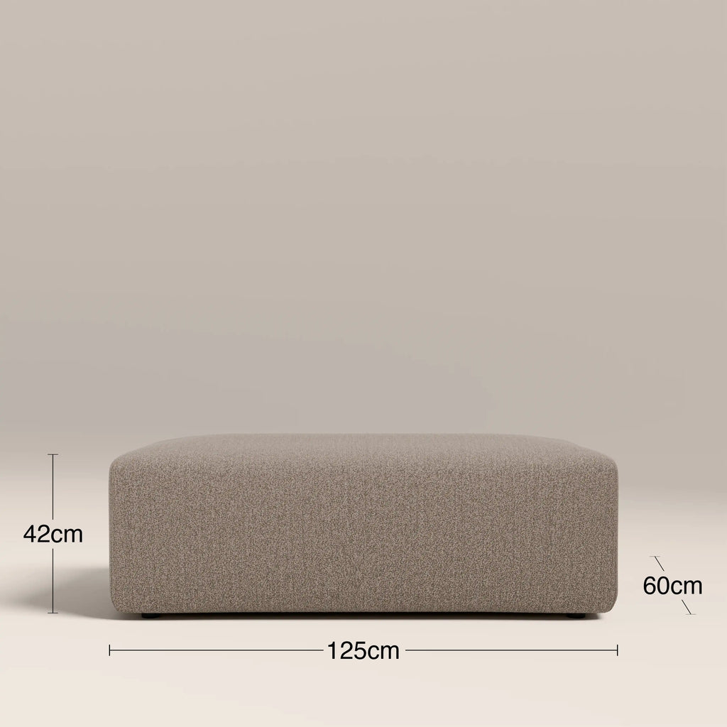 Celeste Footstool | Ecru Boucle