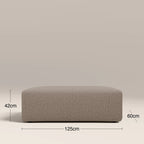 Celeste Footstool | Ecru Boucle