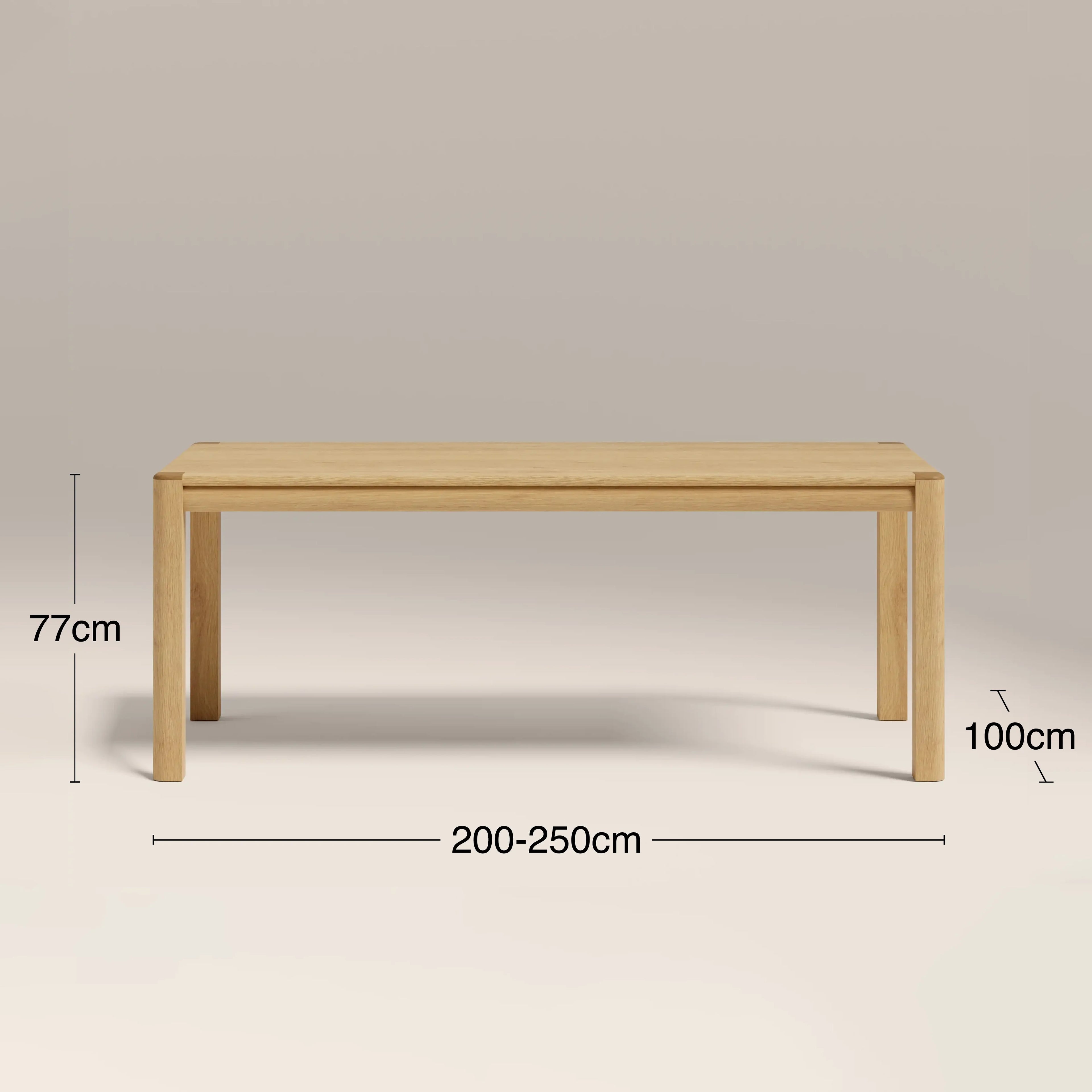 Avalon 6-10 Seat Rectangle Wooden Extendable Dining Table | Oak