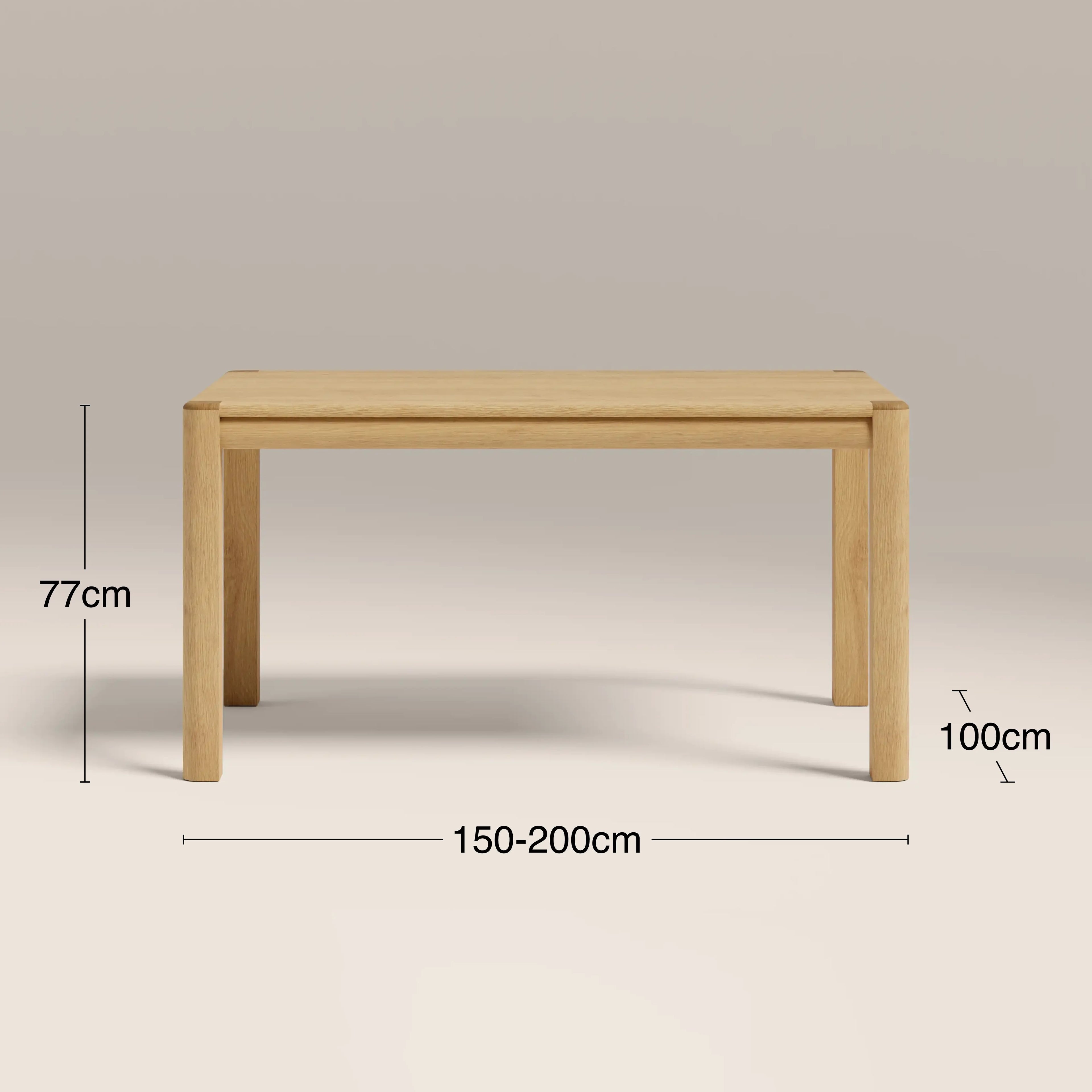 Avalon 6-8 Seat Rectangle Wooden Extendable Dining Table | Oak