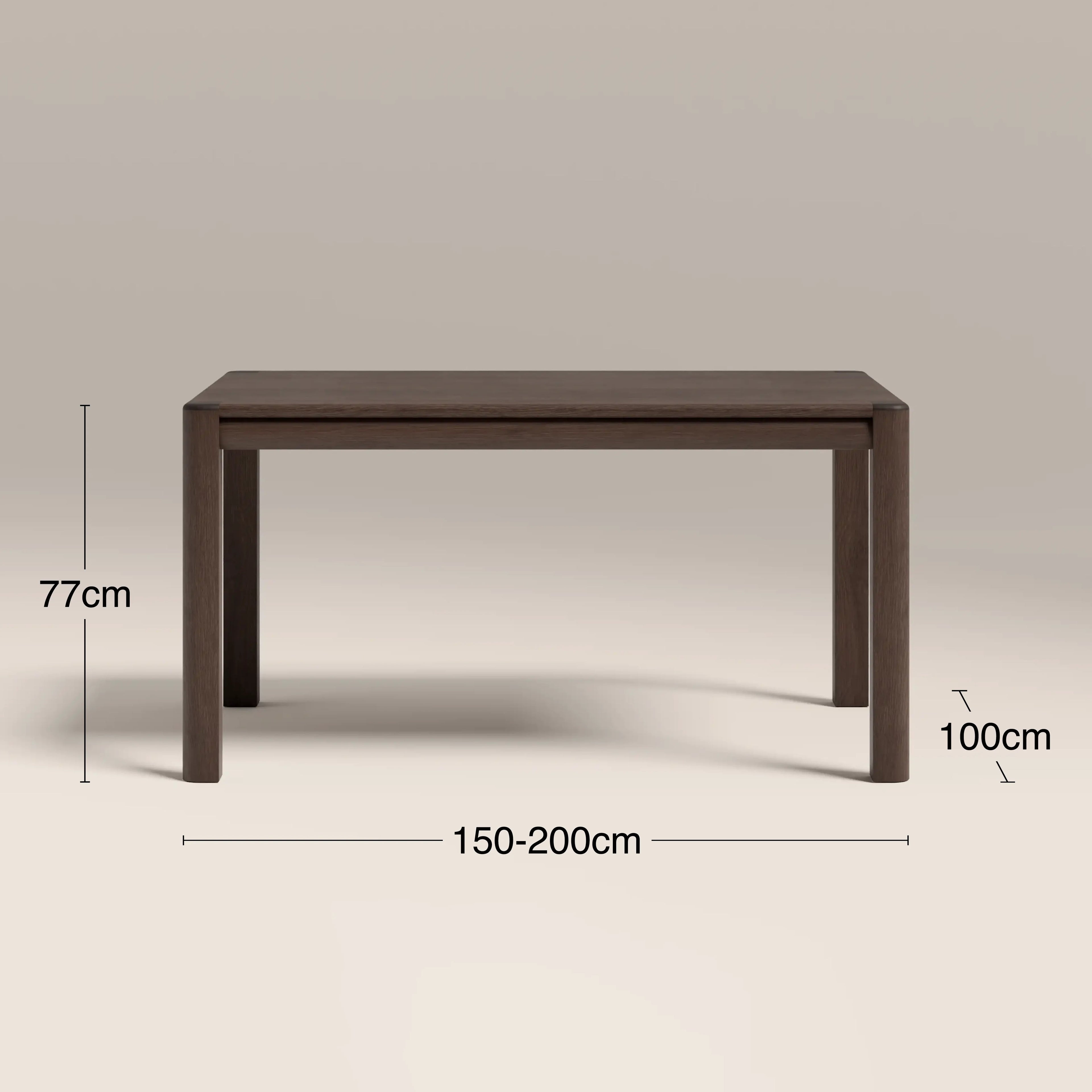 Avalon 6-8 Seat Rectangle Wooden Extendable Dining Table | Smoked Walnut