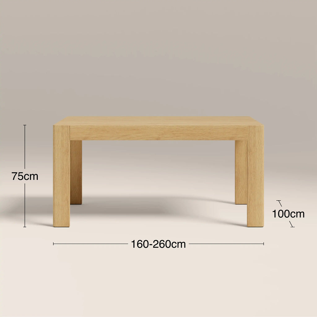 Ceva 6-10 Seat Rectangle Wooden Extendable Dining Table | Oak