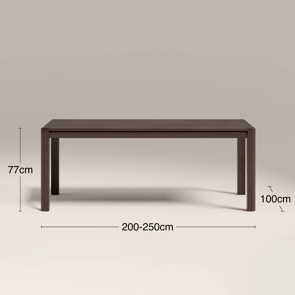Avalon 6-10 Seat Rectangle Wooden Extendable Dining Table | Smoked Walnut