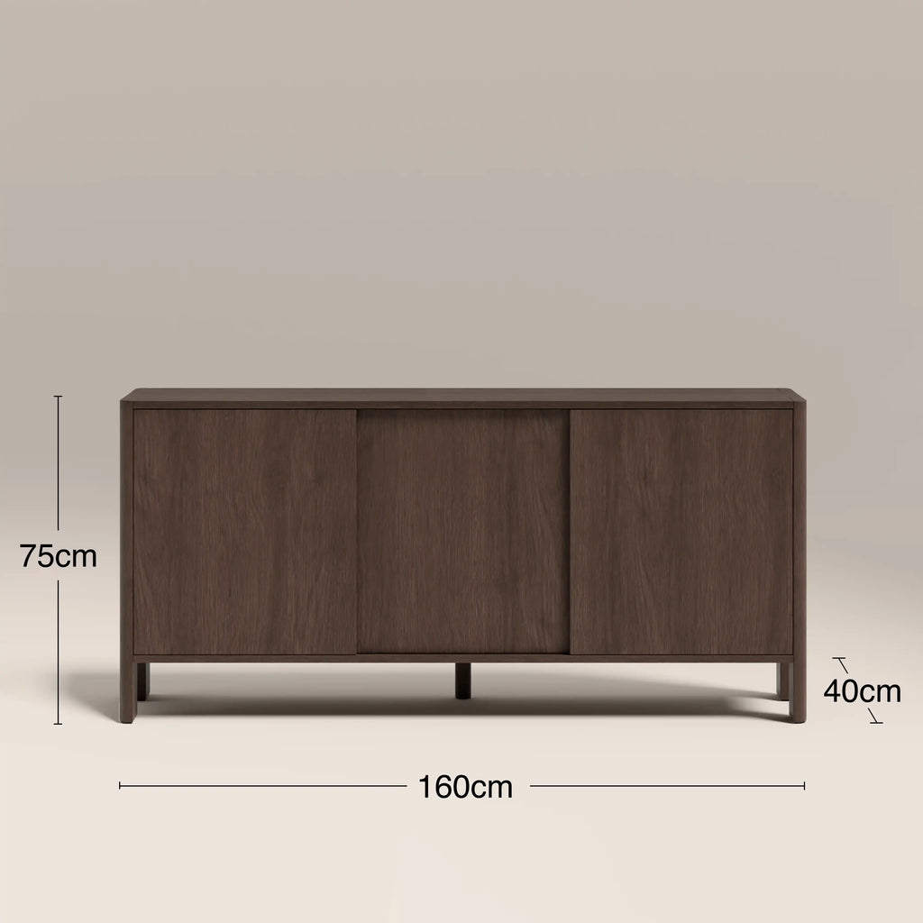 Ceva Wooden Sideboard | Smoked Walnut