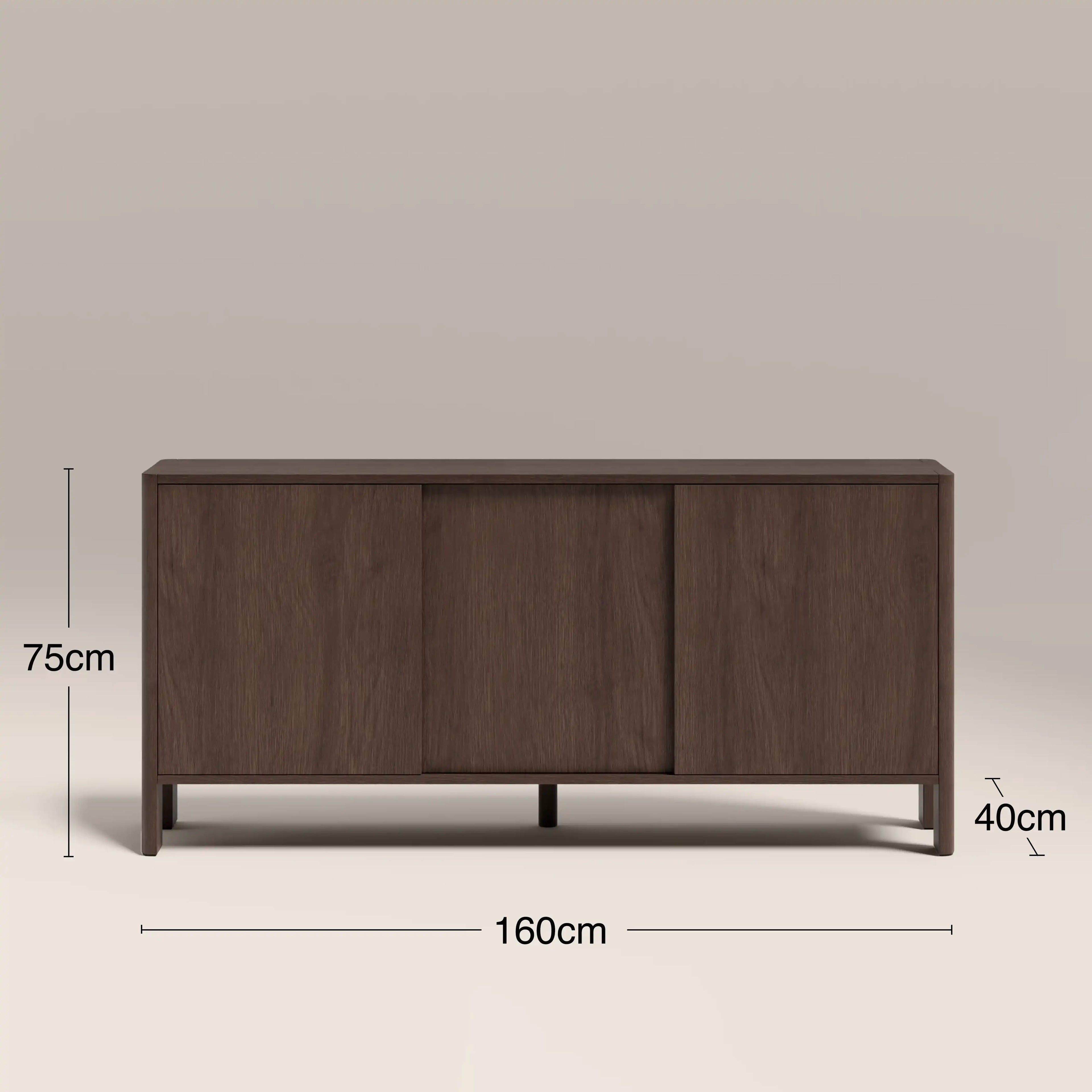Ceva Wooden Sideboard | Smoked Walnut