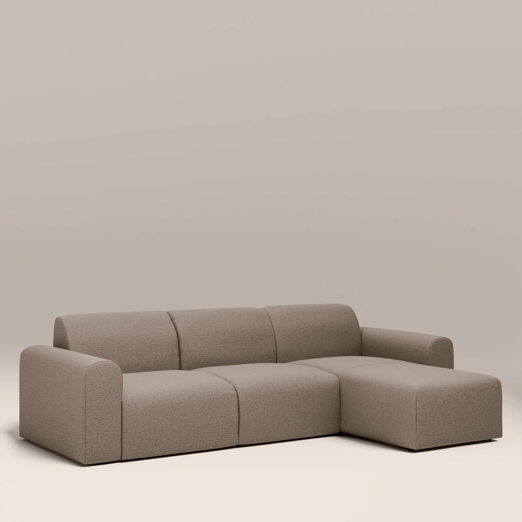 Celeste 3 Seater Left/Right Chaise Sofa | Ecru Boucle