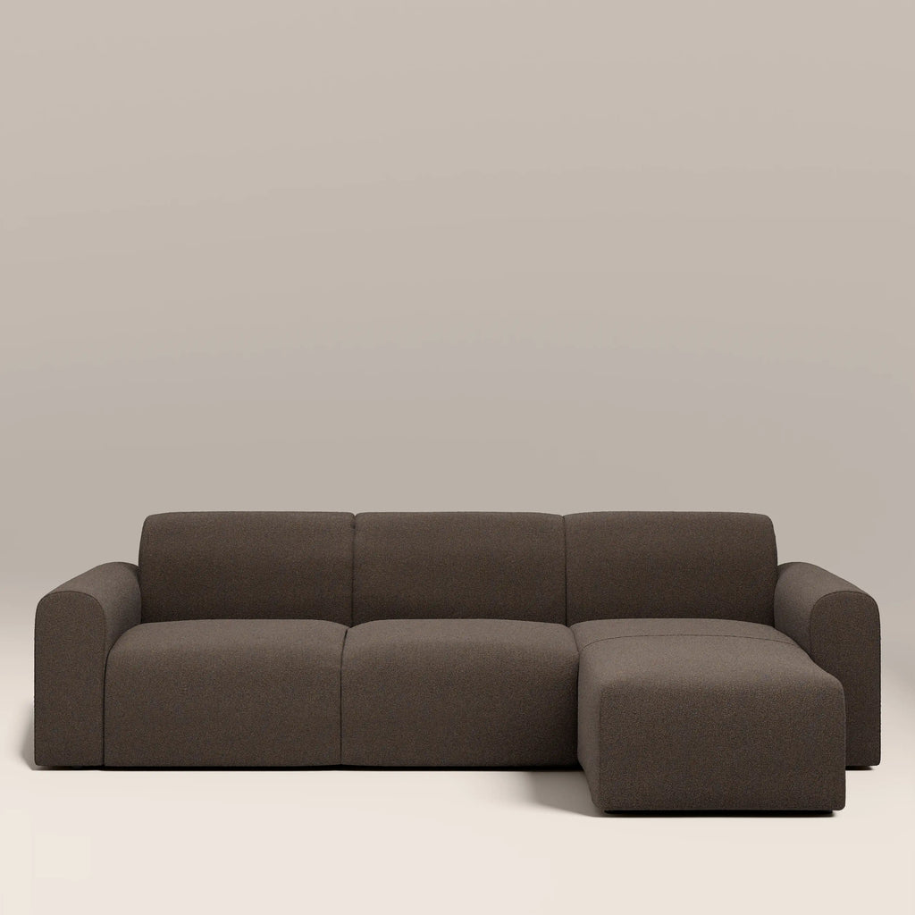 Celeste 3 Seater Left/Right Chaise Sofa | Dusty Taupe Boucle