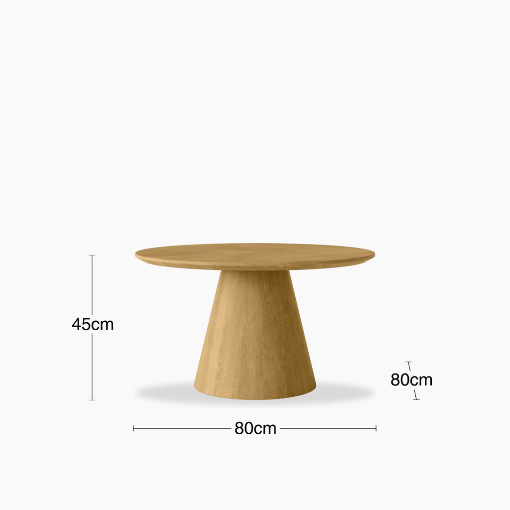 Finnley Round Coffee Table | Oak Effect