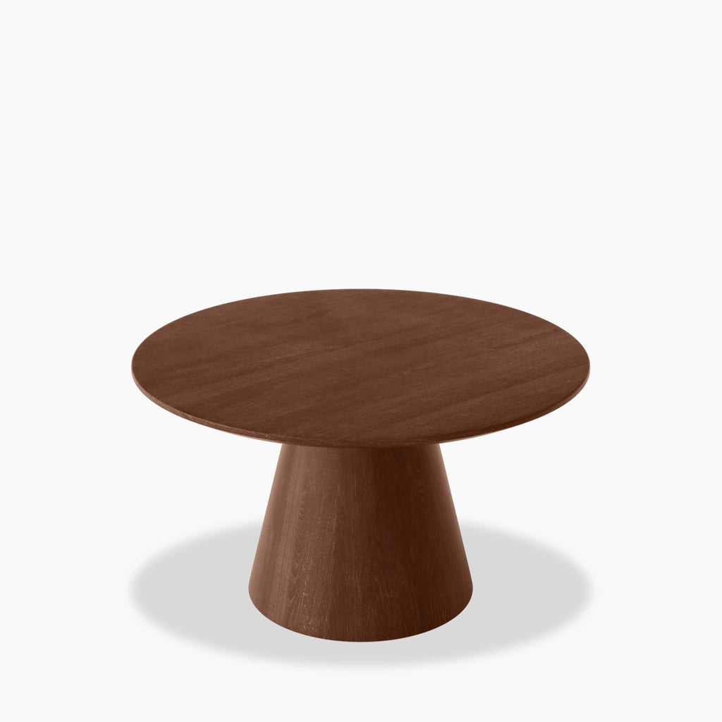 Finnley Round Wooden Coffee Table | Walnut