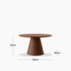 Finnley Round Wooden Coffee Table | Walnut
