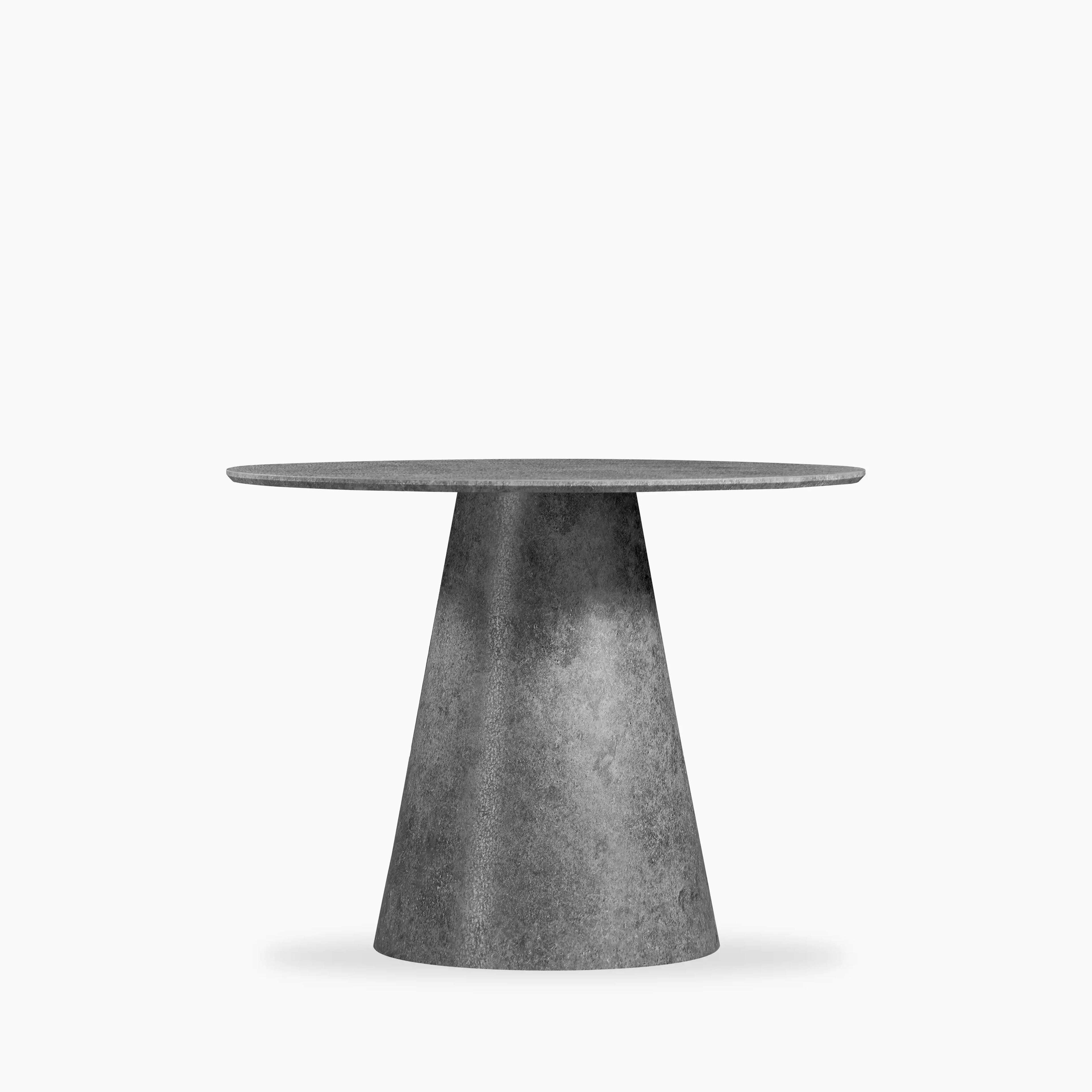 Finnley 4 Seat Round Dining Table | Concrete Grey Effect