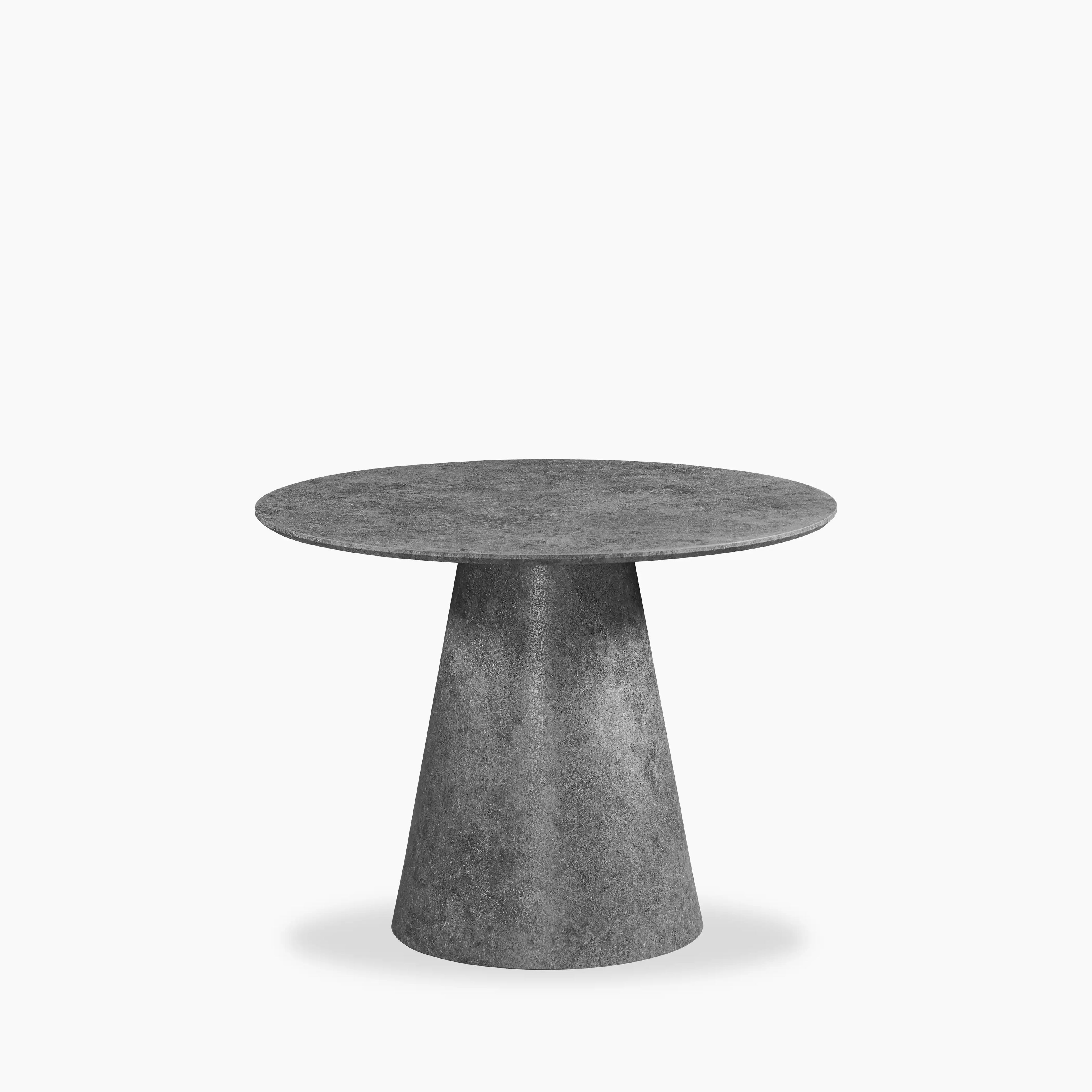 Finnley 4 Seat Round Dining Table | Concrete Grey Effect