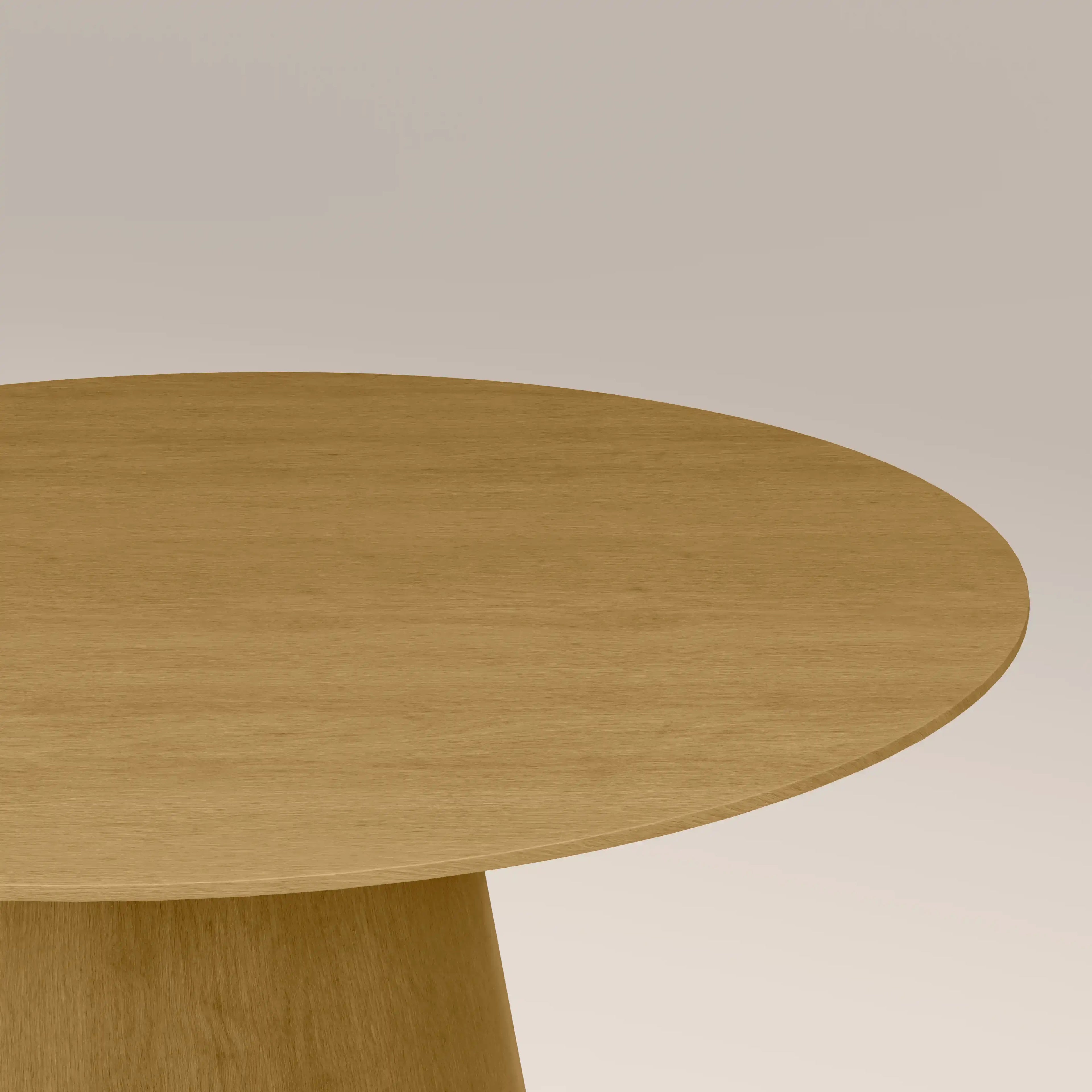 Finnley 4 Seat Round Wooden Dining Table | Oak