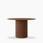Marcel 4 Seat Round Wooden Dining Table | Walnut
