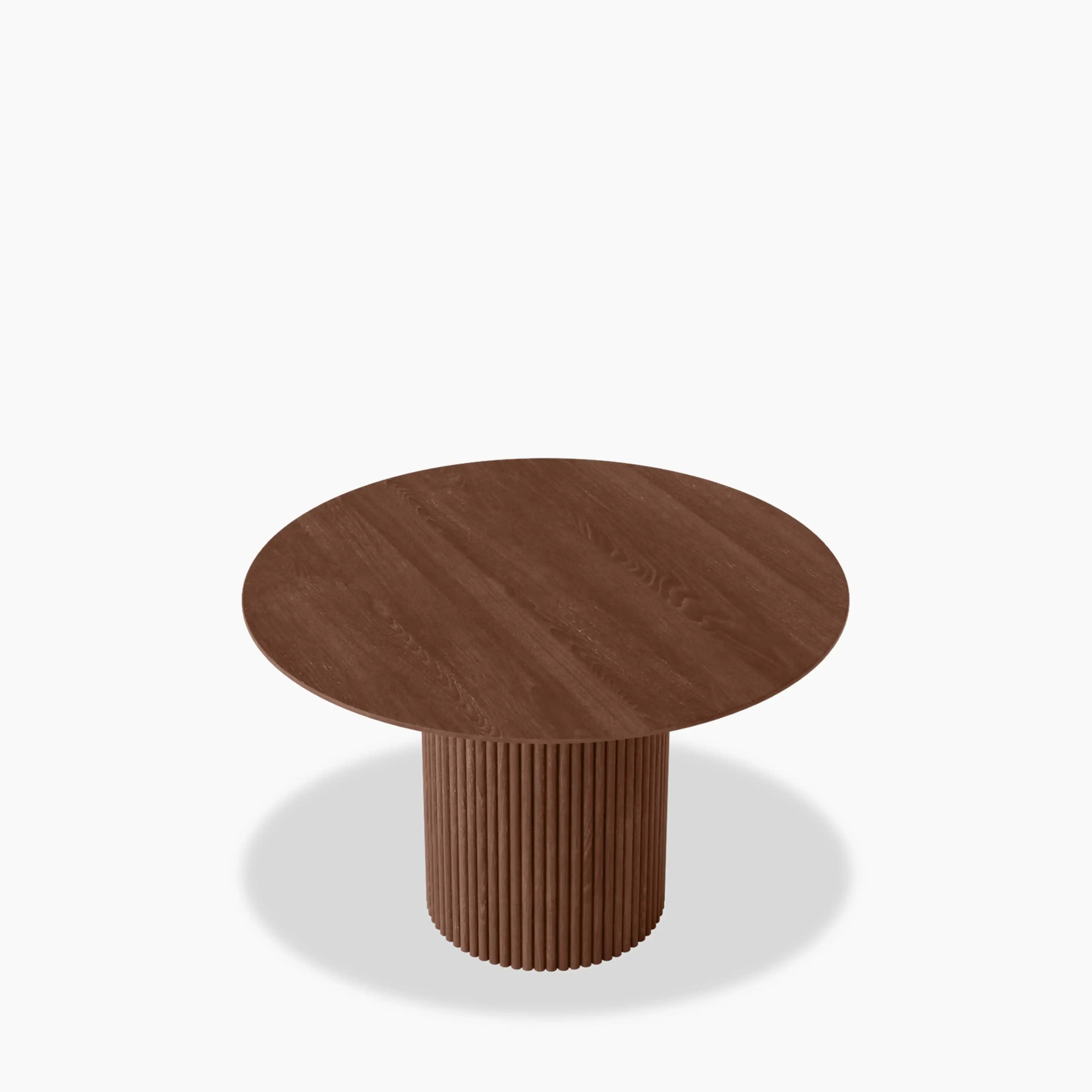 Marcel 4 Seat Round Wooden Dining Table | Walnut