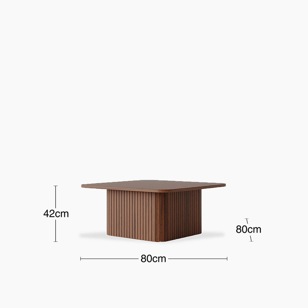Emery Set of 2 Square Wooden Coffee Tables | Walnut