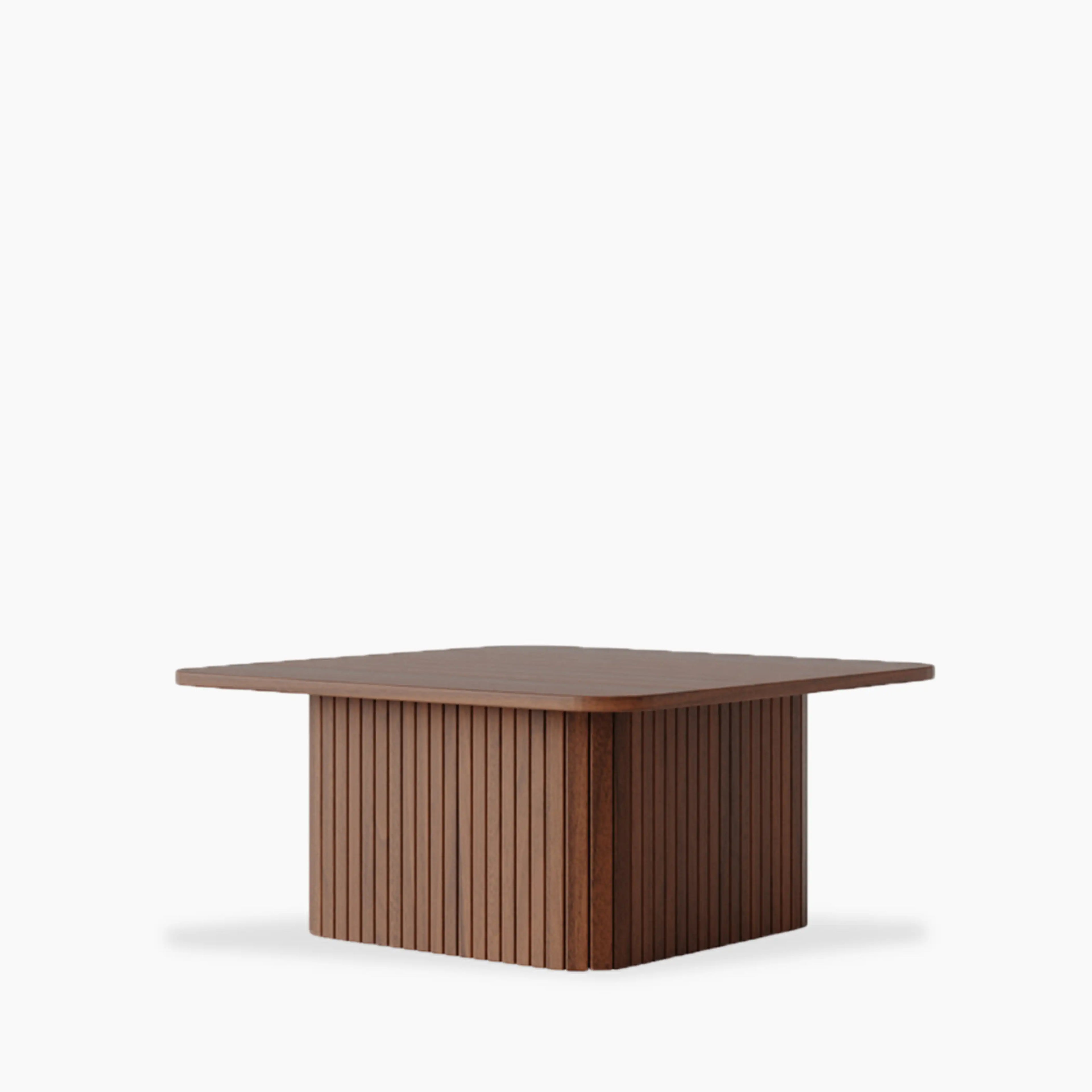 Emery Set of 2 Square Wooden Coffee Tables | Walnut