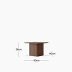 Emery Set of 2 Square Wooden Coffee Tables | Walnut
