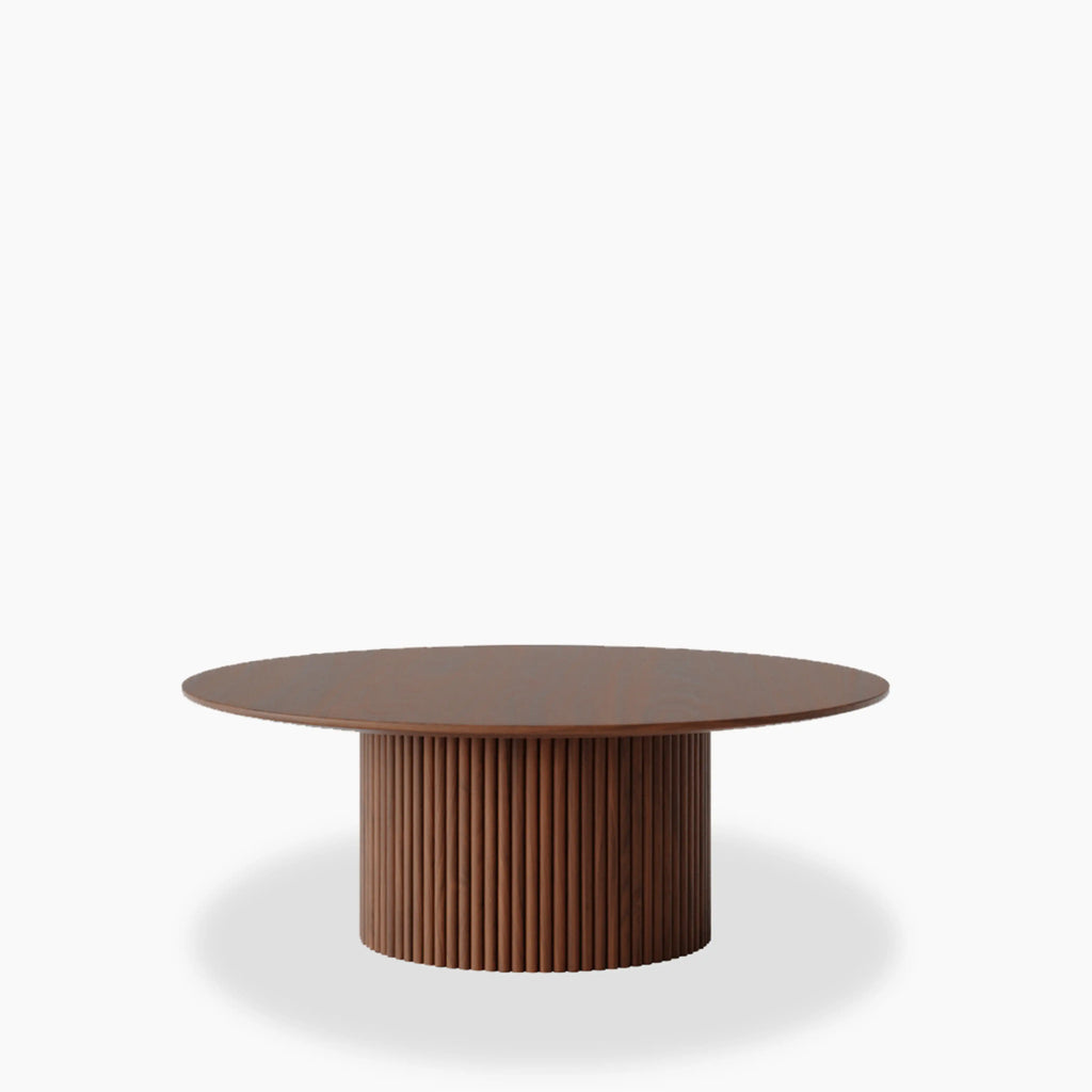 Marcel Set of 2 Round Wooden Coffee Tables | Walnut