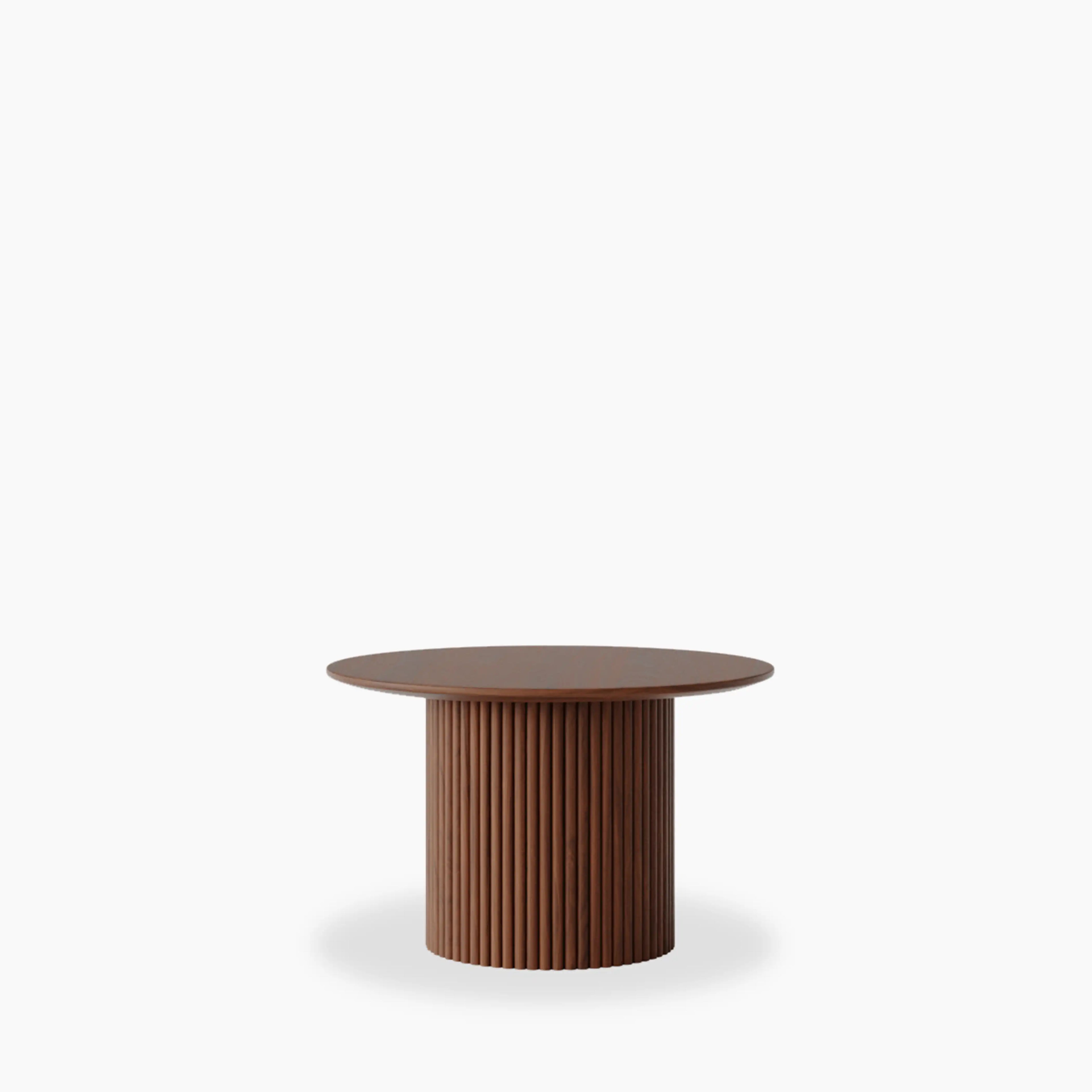 Marcel Set of 2 Round Wooden Coffee Tables | Walnut