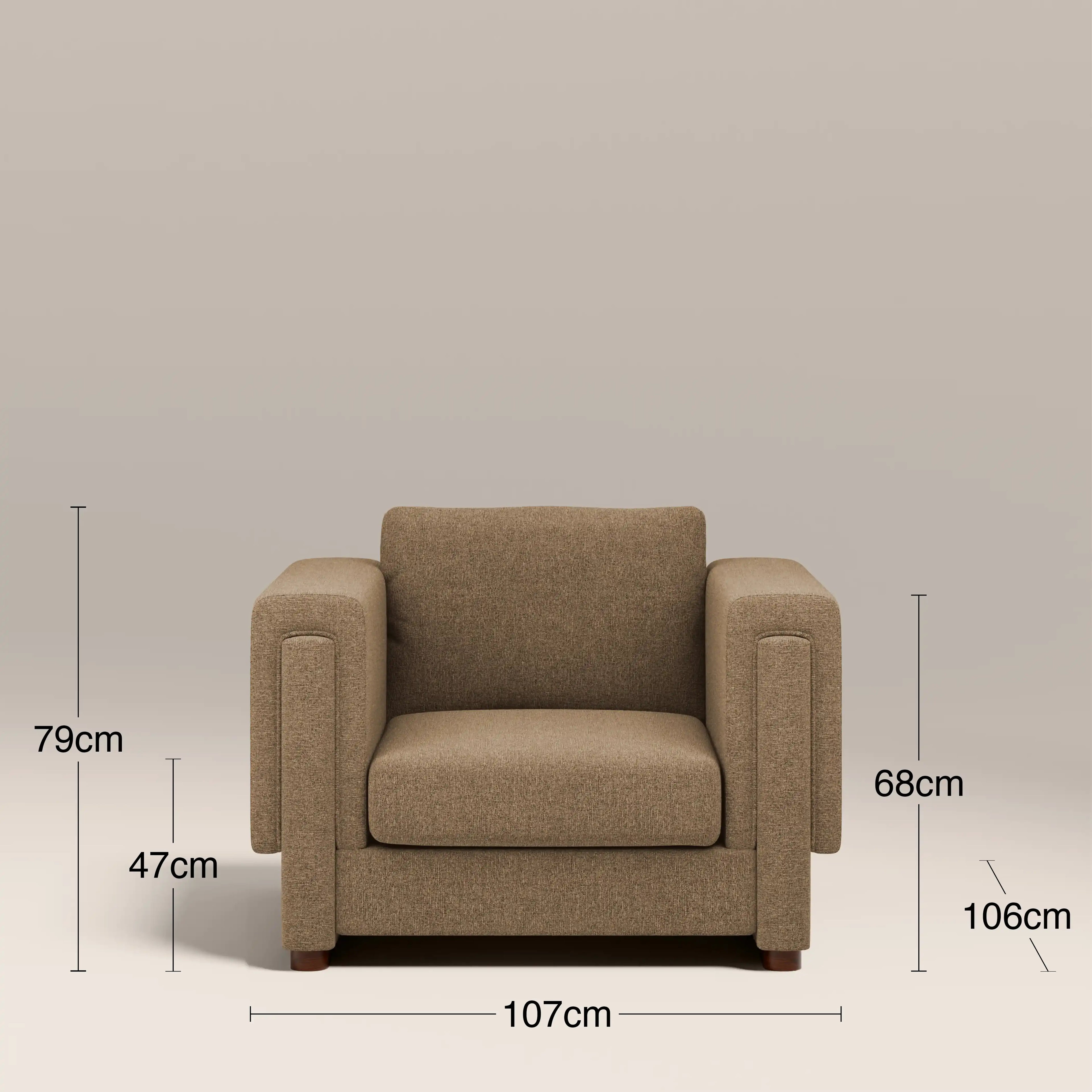 Ava Armchair | Speckled Cappuccino Boucle