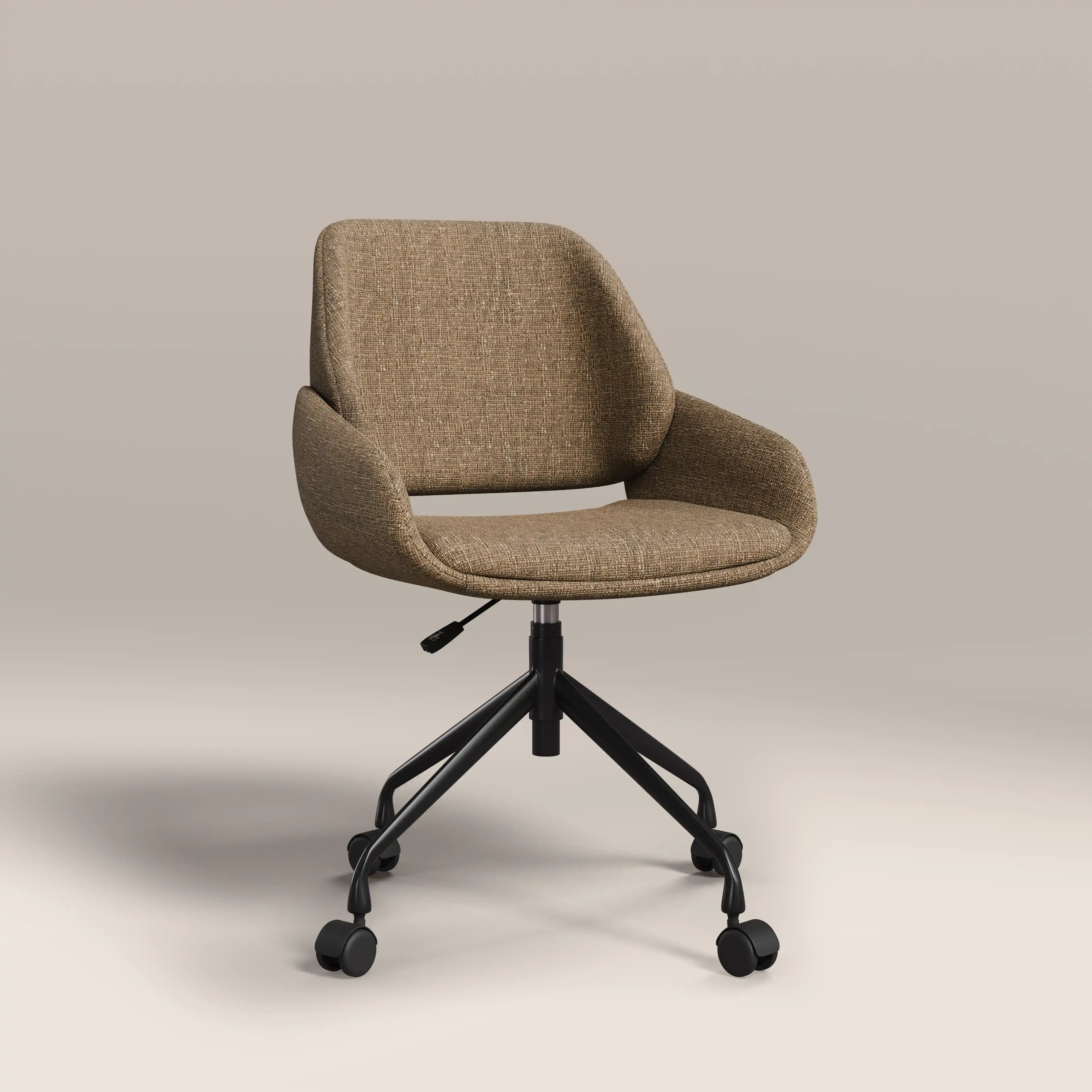 Franklin Office Chair | Speckled Cappuccino Boucle & Black