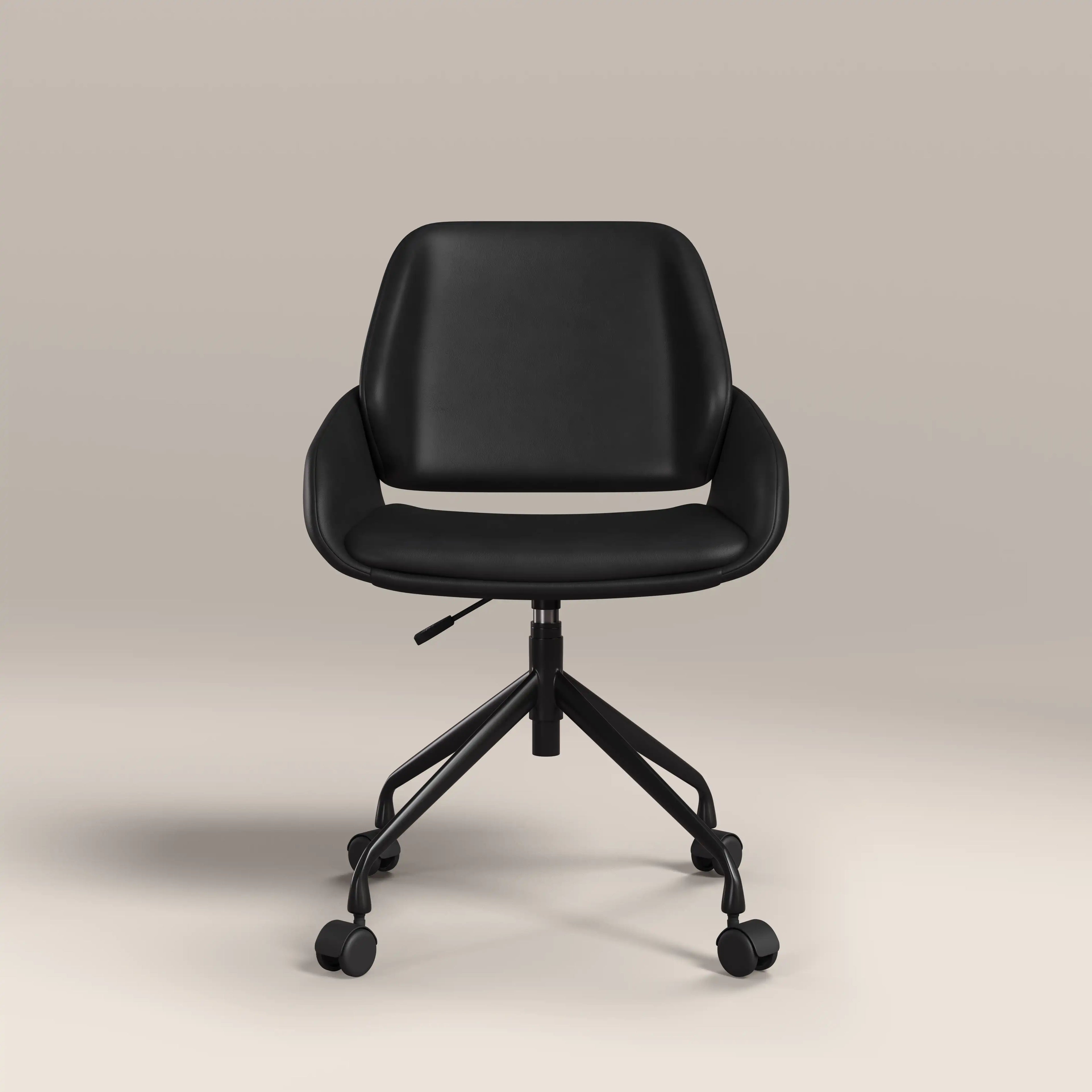Franklin Office Chair | Vintage Black Faux Leather & Black