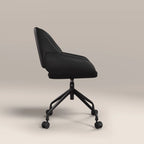 Franklin Office Chair | Vintage Black Faux Leather & Black