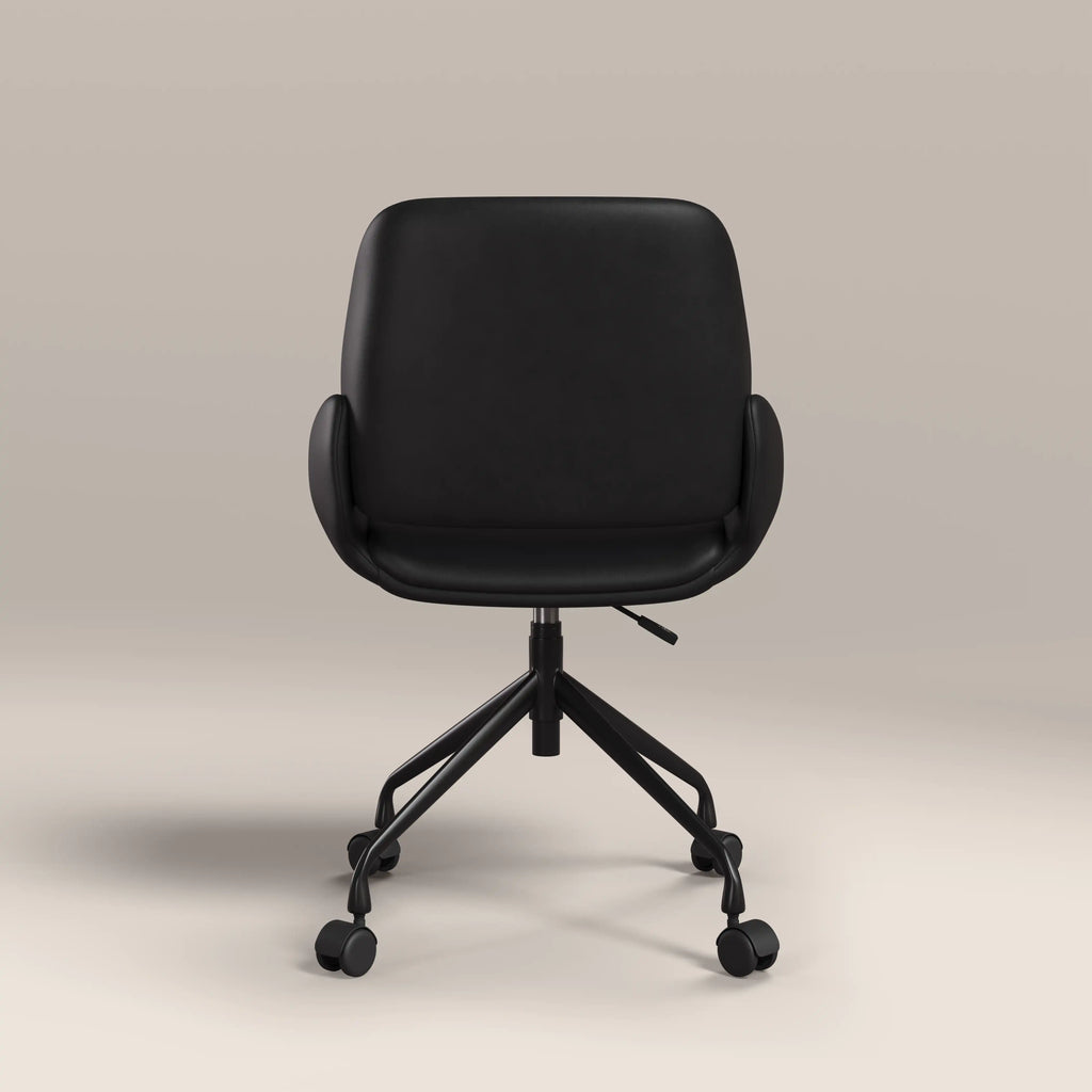 Franklin Office Chair | Vintage Black Faux Leather & Black