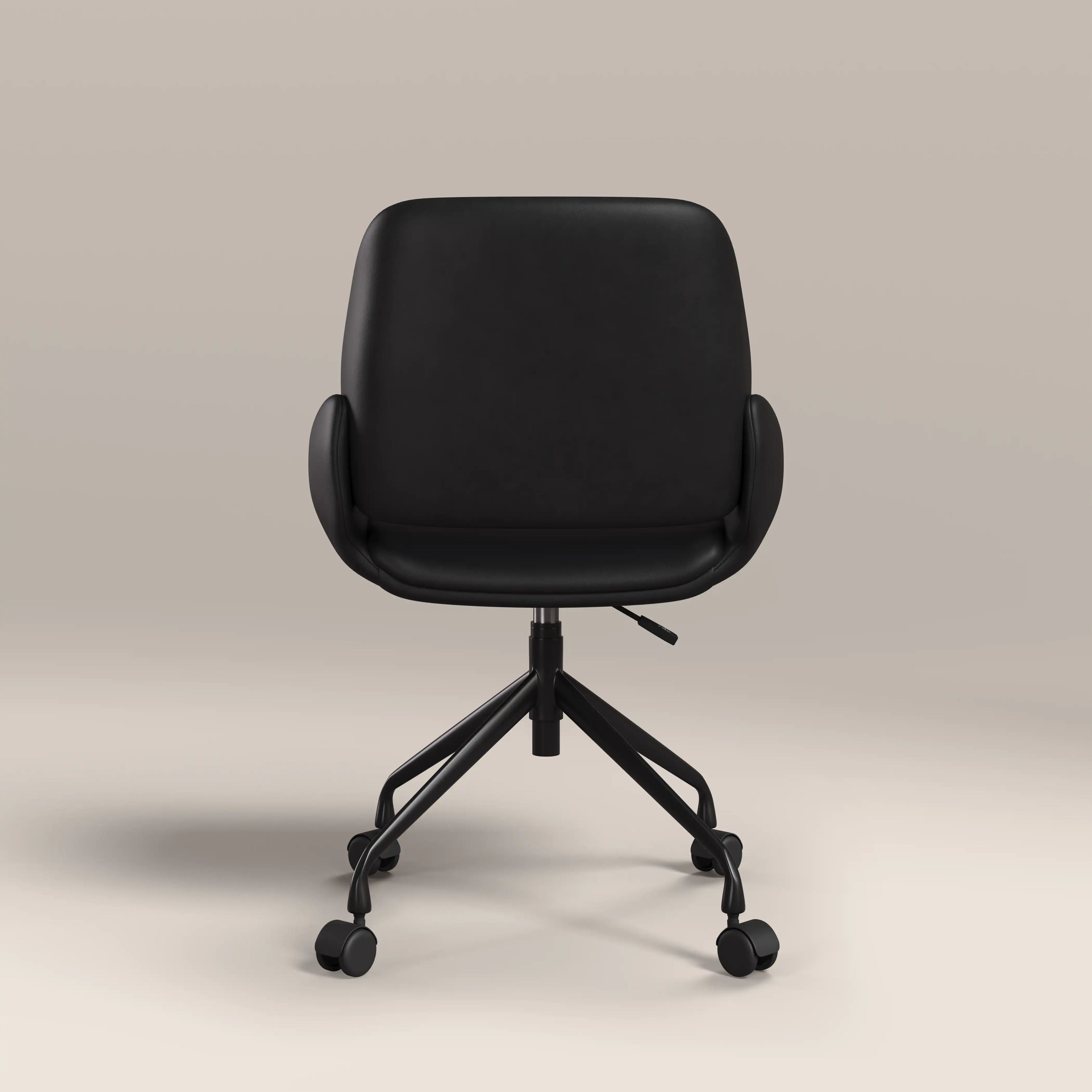 Franklin Office Chair | Vintage Black Faux Leather & Black