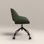 Franklin Office Chair | Vintage Green Faux Leather & Black