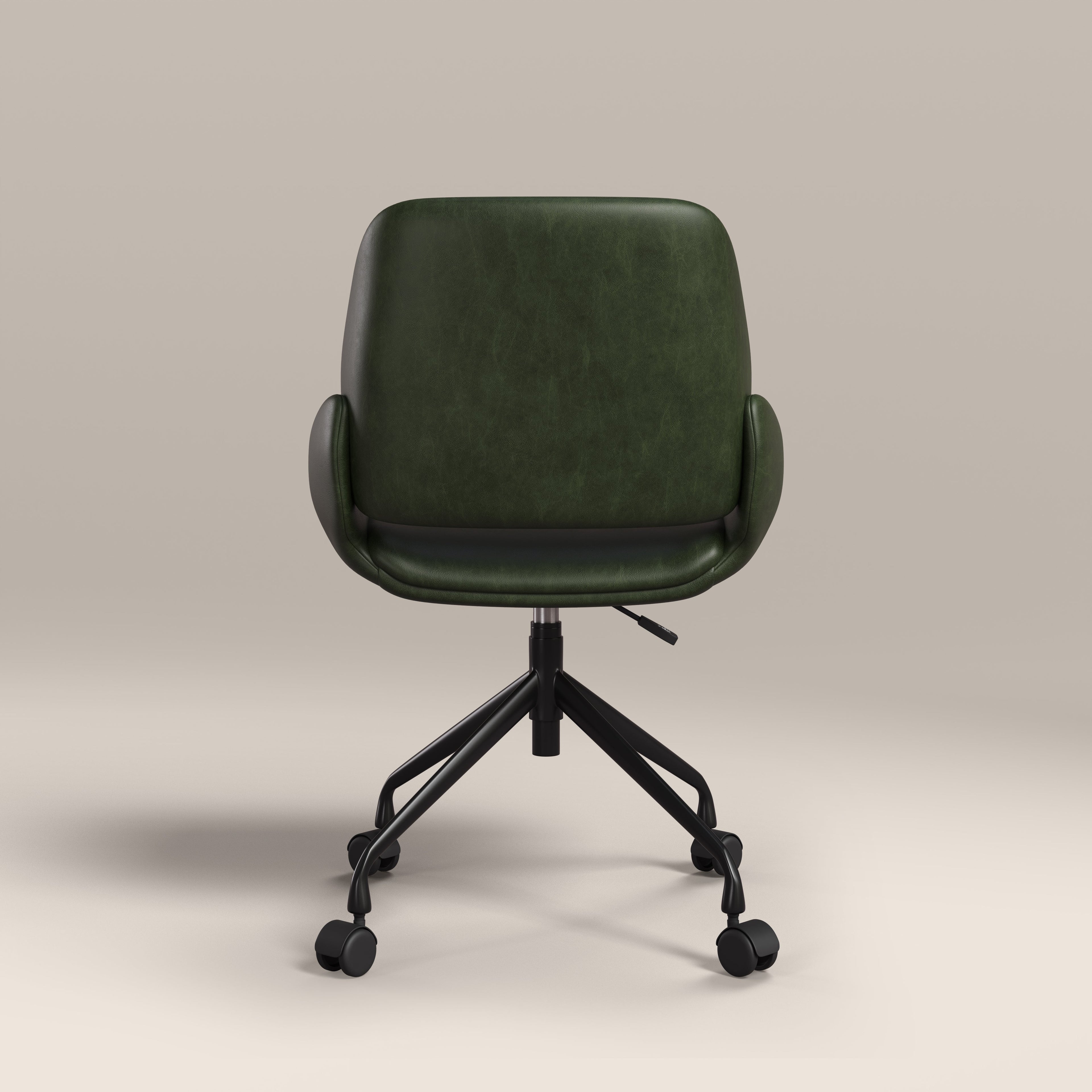 Franklin Office Chair | Vintage Green Faux Leather & Black