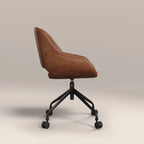 Franklin Office Chair | Vintage Tan Faux Leather & Black